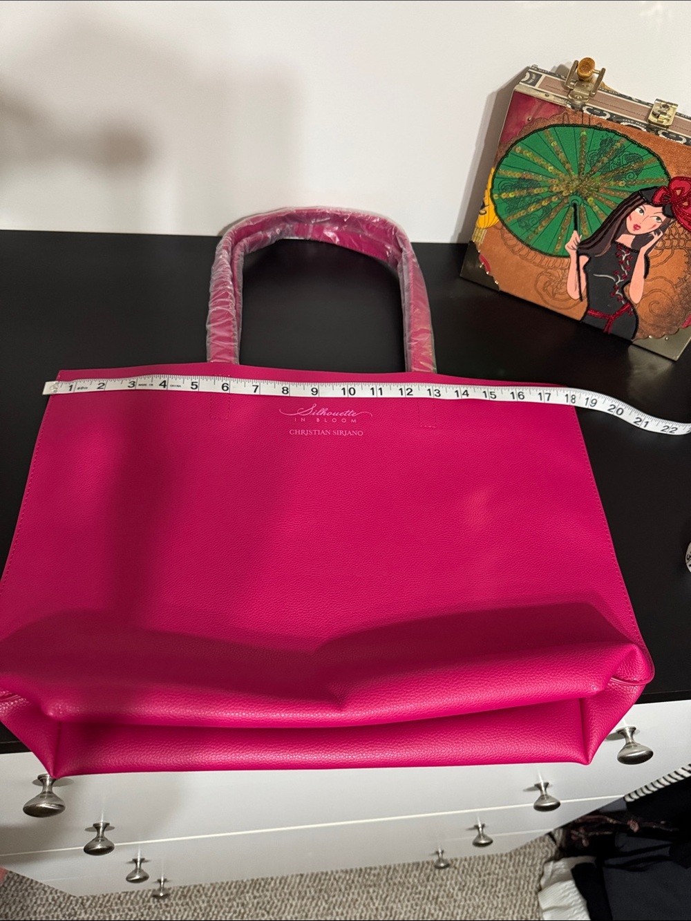 Christian Siriano Fuchsia Tote Bag